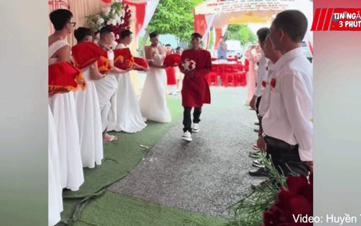 Clip: Dàn phù dâu 'có một không hai' gây sốt mạng xã hội Ảnh 1