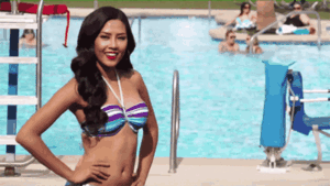 Ngắm nhìn Nguyễn Thị Loan biểu diễn bikini bốc lửa không kém cạnh các thí sinh quốc tế