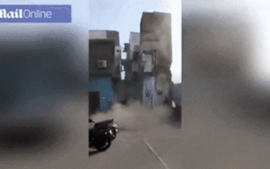 Nhà 3 tầng sụp đổ trong tích tắc vì… chuột