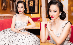 Ngán váy áo cắt xẻ, Angela Phương Trinh hóa công chúa cổ điển kiêu kỳ với đầm xòe kín đáo