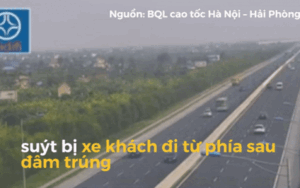 Xe khách đánh lái đột ngột né ô tô gặp sự cố dừng giữa cao tốc khiến nhiều người thót tim