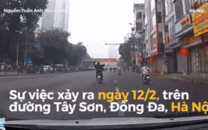 Nam thanh niên đầu trần thả 2 tay múa may nhảy nhót khi đang chạy xe trên đường phố gây bức xúc