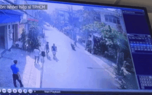 Clip tên cướp đang phóng xe bạt mạng bất ngờ bị người đàn ông đá văng xuống đường