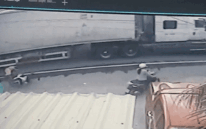 Thượng úy CSGT bị xe container cán tử vong trên đường đi làm nhiệm vụ