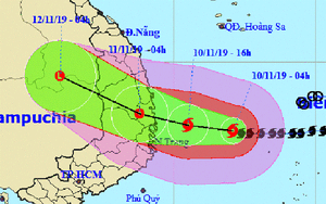 Dự báo thời tiết 10/11: Bão số 6 giật cấp 13 đang cách đất liền 270 km, cảnh báo ngập úng các đô thị