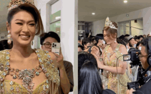 Bắt cận nhan sắc Hoa hậu Thiên Ân qua cam thường, ghi điểm vì 1 điều dành cho fan