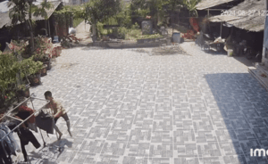 Phơi đồ giúp chị, chàng trai bất chợt nhảy tưng tưng và lý do bất ngờ