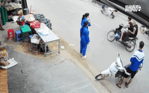 Thích thể hiện trước mặt 2 cô gái, 2 thanh niên gặp cái kết ê chề