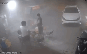 Nhóm thanh niên đang ngồi nhậu phải giải tán gấp, biết lý do ai cũng hết hồn