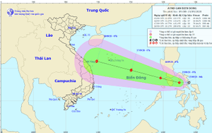 Áp thấp nhiệt đới sắp di chuyển vào Biển Đông, có khả năng mạnh lên thành bão