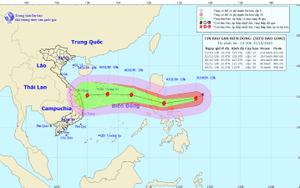 Siêu bão Goni với sức gió mạnh cấp 17 đang hướng vào Biển Đông