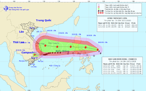 Bão Vamco dự báo sẽ đi vào Biển Đông, trở thành cơn bão số 13