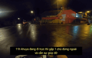 Tặng túi đồ ăn cho người đàn ông đứng giữa đường đêm khuya, dân quân tự vệ nhận được lời cảm ơn xúc động