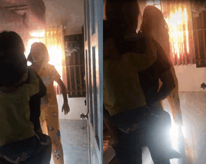 Clip: Con gái đánh mẹ đẻ tới tấp, tay đấm chân đạp bất chấp việc mẹ đang bế trẻ nhỏ