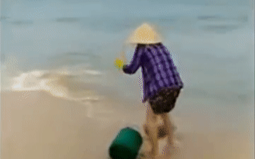 Clip: Người phụ nữ đổ rác xuống biển Nhơn Lý gây bức xúc Ảnh 2