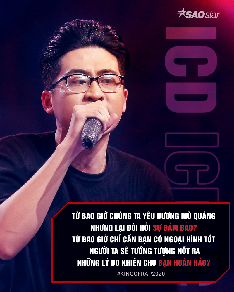 ICD ám ảnh khán giả King Of Rap bằng lyric sâu cay - Saostar.vn