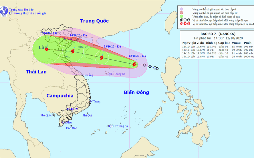 Áp thấp nhiệt đới trên Biển Đông đã mạnh lên thành bão số 7 Ảnh 2