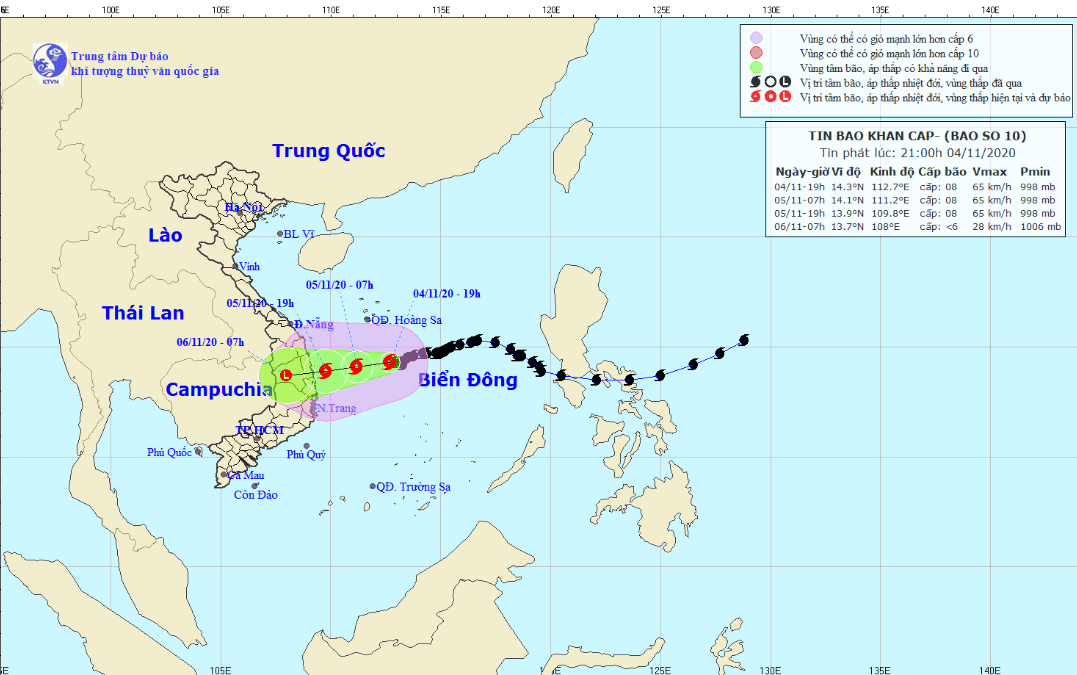 Bão số 10 suy yếu thành áp thấp nhiệt đới trước khi đổ bộ vào đất liền Ảnh 2