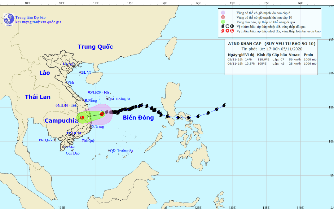 Bão số 10 suy yếu thành áp thấp nhiệt đới trước khi đi vào đất liền Ảnh 2