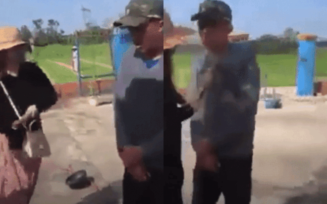 Clip: Bị sàm sỡ nhiều lần, cô gái cầm gậy đánh gã biến thái tới mức hắn phải quỳ gối xin tha Ảnh 2