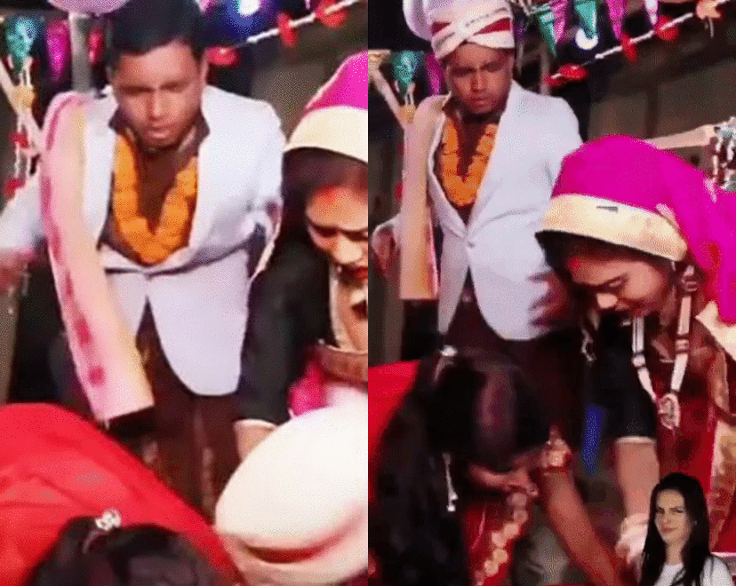 Clip: Cô dâu ngất xỉu trong đám cưới, chú rể vội vàng ném mũ, bỏ trốn khỏi hôn trường Ảnh 2