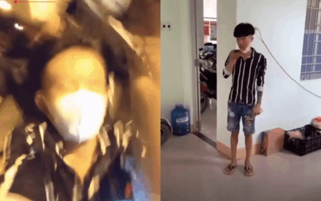 Nhóm thanh niên kẹp 3 trên xe máy còn có lời lẽ thách thức: 'Công an ra phạt tiền giùm cái' Ảnh 2