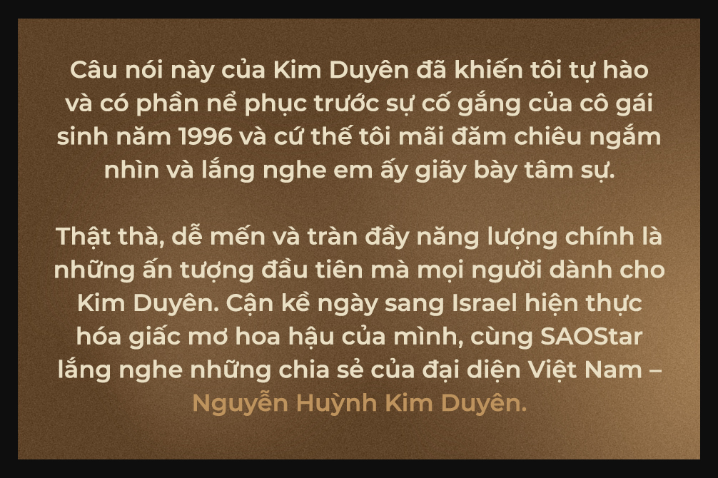 Kim Duyên: 'Hãy chờ đón nội lực của tôi tại Israel, danh hiệu không quyết định thứ hạng intop' Ảnh 2
