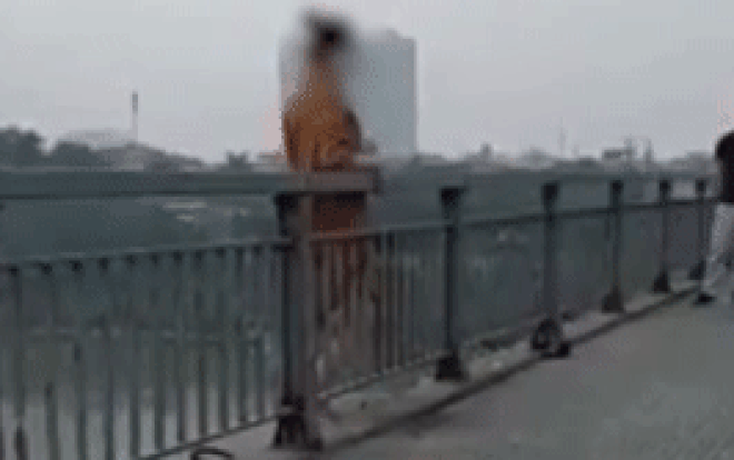 Cô gái trẻ đứng vắt vẻo trên thành cầu định tự tử, người dân khuyên can 1 câu nghe mà xót xa Ảnh 2