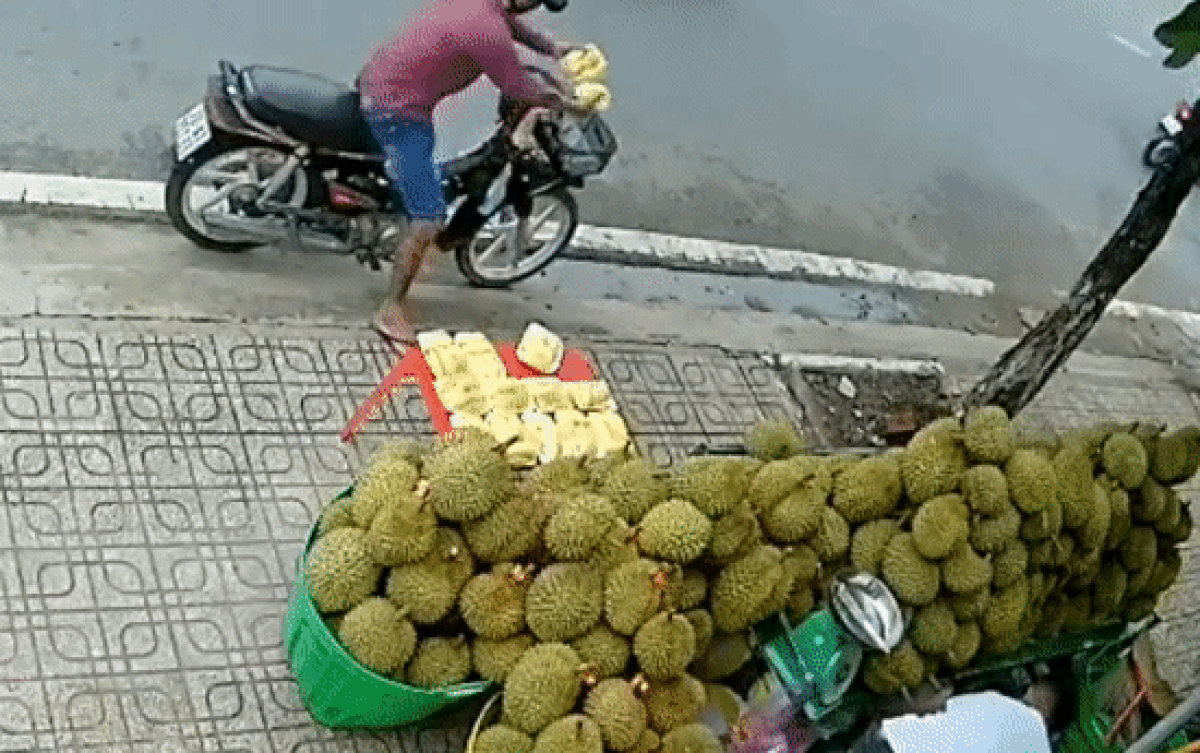 Clip: Gã đàn ông cướp trắng trợn... 2 hộp sầu riêng khiến dân tình bức xúc chỉ trích Ảnh 2