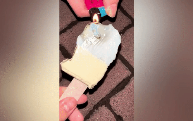 Clip: Cận cảnh kem đốt không tan gây lo ngại ở Trung Quốc Ảnh 2
