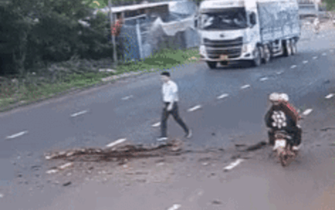 Đang đi ăn cưới gặp thân cây cổ thụ nằm chềnh ềnh giữa đường, soái ca sơ mi trắng có hành động đáng khen Ảnh 2