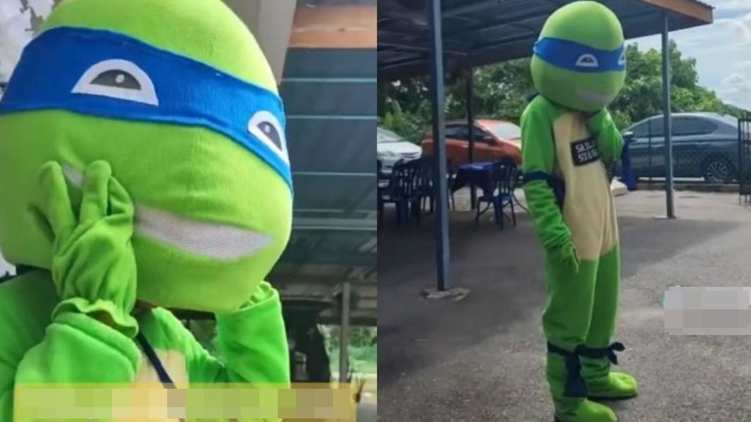 Chàng trai cải trang thành Ninja Rùa đến dự đám cưới bạn gái cũ ...