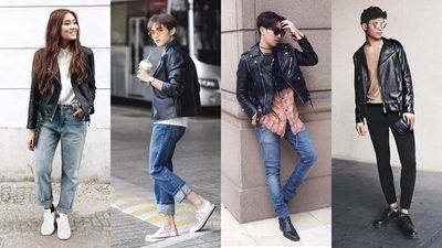 Biker jacket và jean: combo thời trang khiến giới trẻ mê mẩn