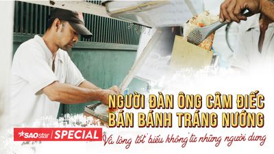 Người đàn ông câm điếc bán bánh tráng nướng và lòng tốt 'biếu không' từ những người dưng