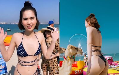 Chi Pu chả kém cạnh Ngọc Trinh khoe dáng nóng bỏng trong bikini 'nhỏ xíu'