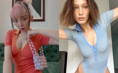 Tóc Tiên ăn điểm bởi cách mix đồ tài tình khi diện dáng bodysuit giống Bella Hadid