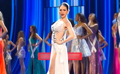 Lý do Bùi Quỳnh Hoa rời sân khấu Miss Universe 2023 khi đang công bố top 20?