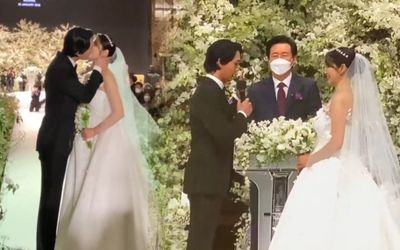 Những hình ảnh trong hôn lễ của Park Shin Hye và Choi Tae Joon: Cặp uyên ương trao nhau nụ hôn nồng cháy