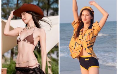 Quẩy style biển của bộ đôi bạn thân: Mai Davika 'bad girl' hở bạo, Baifern Pimchanok 'kín trên bít dưới'