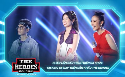 Pháo lần đầu trình diễn ca khúc sáng tác tại King of Rap trên sân khấu The Heroes