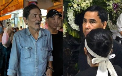 Lễ viếng cố NSƯT Vũ Linh: MC Quyền Linh đi xe máy, nghệ sĩ Thương Tín xuất hiện với diện mạo lạ