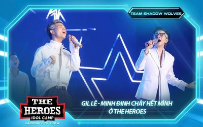 Cặp bài trùng Gil Lê - Minh Đinh 'cháy' hết mình trong đêm chung kết The Heroes