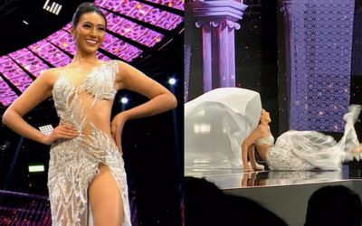 Năm nào cũng có: Thí sinh Miss Grand Thailand 'vồ ếch', lộ cả nội y trên sân khấu