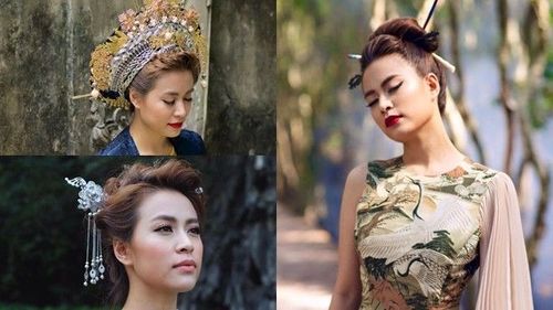 Không chỉ trang phục, Hoàng Thùy Linh còn 'chịu chơi' mang nguyên bảng màu son vào 'Bánh Trôi Nước'