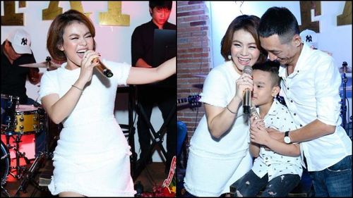 Hải Yến máu lửa hát liền 15 ca khúc, hôn chồng hạnh phúc trong minishow
