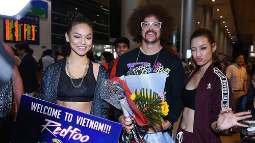 Lilly Nguyễn, Mai Ngô ra sân bay đón 'ông hoàng party rock' Redfoo