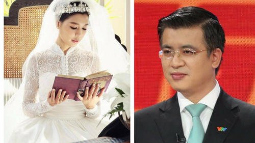 'Soái ca thời sự VTV' lấy vợ - nữ nhà văn xinh đẹp trẻ hơn 10 tuổi!