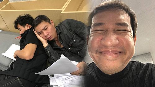 Táo Quân 2018: Quang Thắng selfie khoe 'mũi to', Tự Long ngủ gật, Xuân Bắc - Công Lý nằm tựa nhau