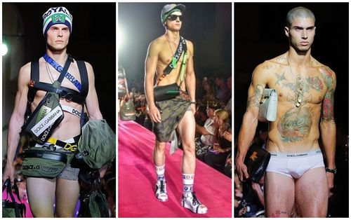 Thon thót tim trước những màn 'mát mẻ' của mẫu nam tại Dolce&Gabbana Men's Fashion Show