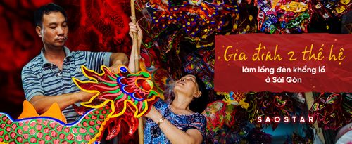 Gia đình hơn 50 năm làm lồng đèn giấy kiếng khổng lồ ở Sài Gòn: Có chiếc lồng đèn dài hơn 3 mét, giá chục triệu đồng